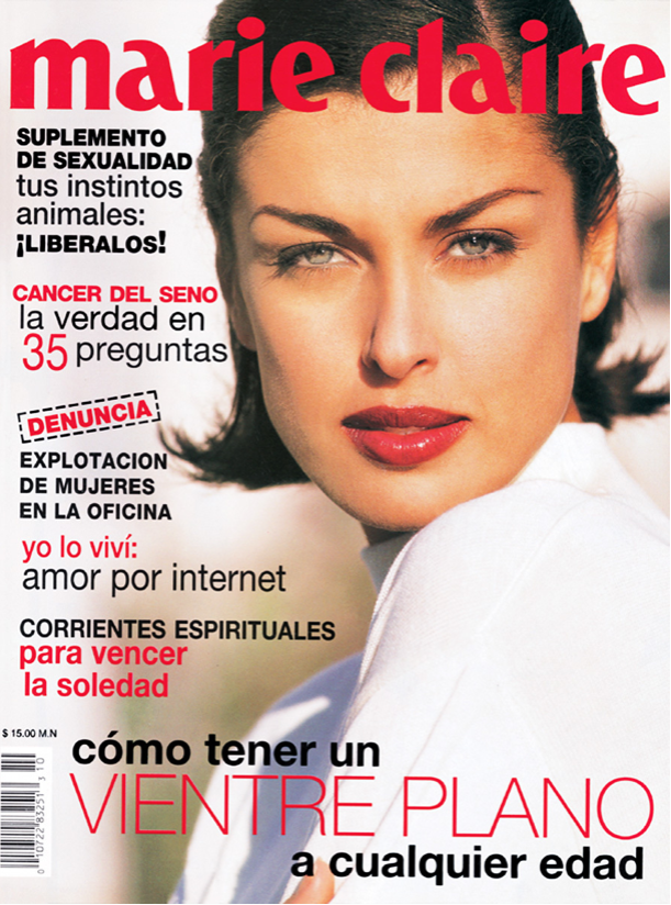Marie Claire Magazine, Magazine Cover, Spanish, Red Lipstick Marie Claire Magazine Cover