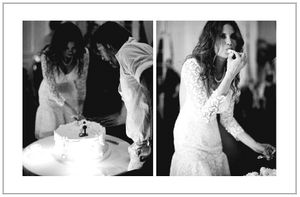Palm Springs, Parker Hotel, Wedding, Couple, Black and White, Bride, Groom, Cake, Cake Cutting, Wedding Photographer Palm Springs Wedding - Event Photographer Los Angeles