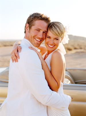 Bride, Groom, Car, Desert, Engagement, Wedding, Wedding Photographer Desert Couple - Wedding Photographer In NYC