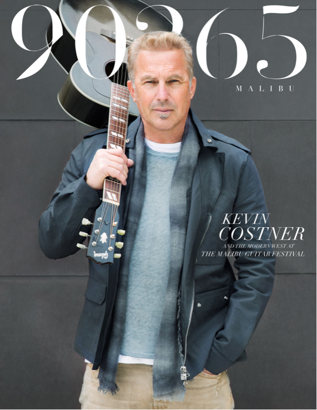 Kevin Costner, Carpinteria, Malibu, 90265 Magazine, Magazine Cover, 90265 Malibu Magazine, Studio, Guitar Kevin Costner 90265 Malibu Magazine