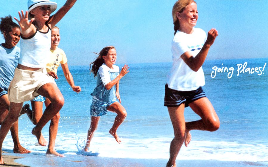American Girl, Girls Running on Beach, Beach, Running, Florida, Ocean American Girl Girls Running on Beach