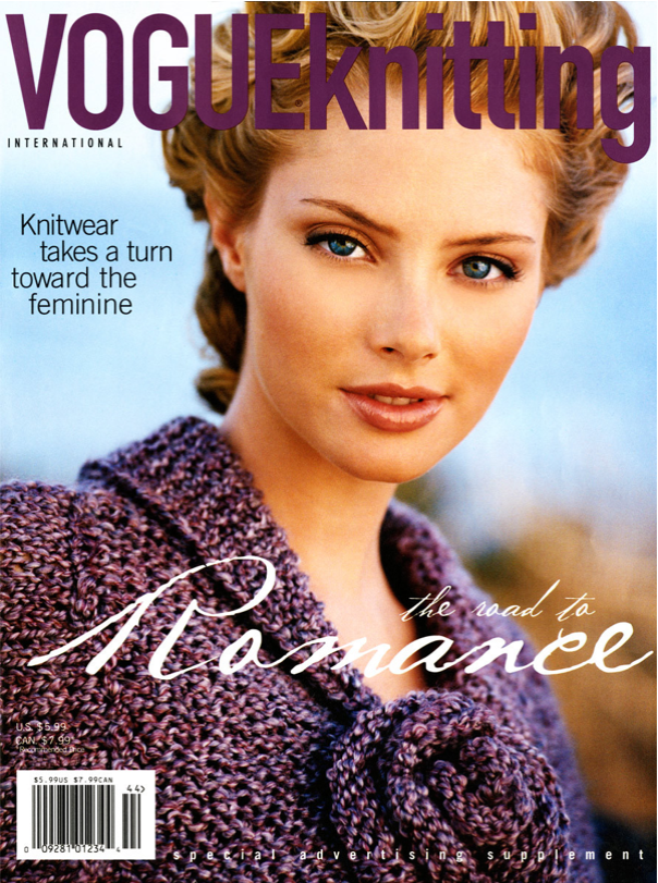 April Bowlby, Vogue Knitting Magazine, Magazine Cover, Purple, Purple Sweater, Malibu April Bowlby Vogue Knitting Magazine Cover