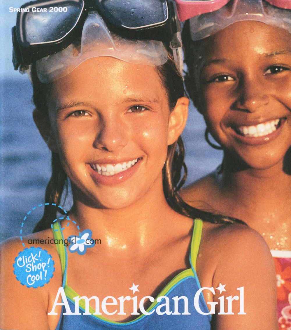 American Girl Magazine, Girls Smiling, Goggles, SwimWear, Beach, Ocean, Florida American Girl Girls at Beach