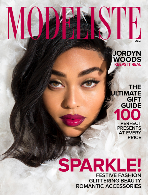 Jordyn Woods, Modeliste Magazine, Magazine Cover, Calabasas, Studio, Fashion, Feathers Jordyn Woods Modeliste Magazine Cover