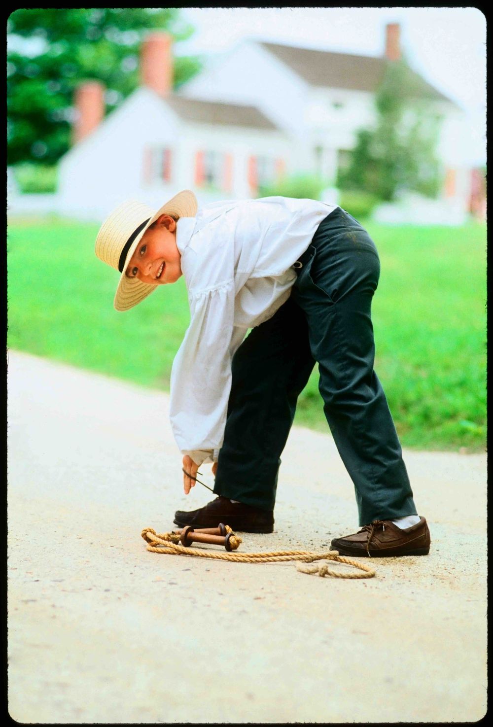 Boy, Amish, Amish Kids, Outside, White Amish Kids