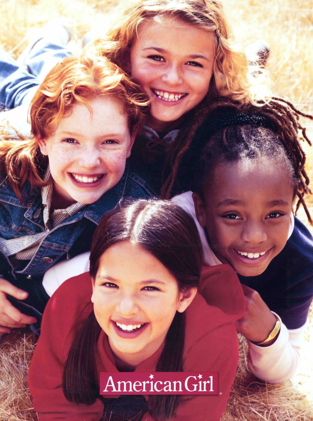 American Girl, Friends, Girls, Pile, Fall, Field American Girl Friends