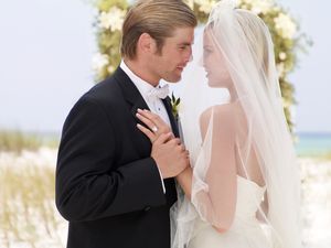 Florida, Wedding, Couple, Bride, Groom, Beach, Altar, Wedding Photographer Florida Beach Wedding - Wedding Photographer In NYC