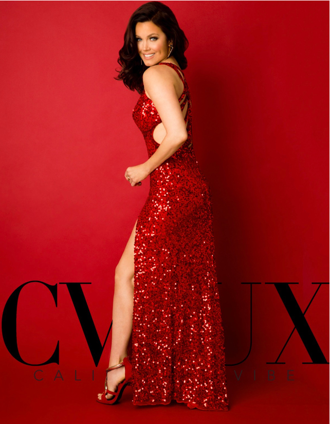Bellamy Young, CVLUX Magazine, Studio, Calabasas, Red Dress, Actress, Calabasas Bellamy Young CVLUX Magazine Cover