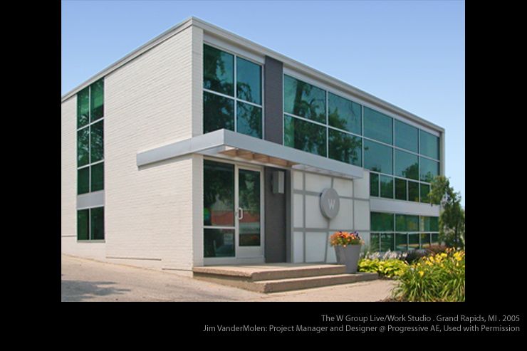 Urban Office Building Renovated into a Residence and Design StudioExterior from East 1w_group_with_notes_05_copy