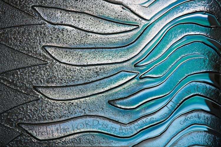 Art glass by Sarah Hall, Toronto Western Theological Seminary - Mulder Chapel Renovation . Holland, MI . 2011 - 2011 AIA Grand Valley Design Award for Unbuilt Architecture - Art Glass by Sarah Hall, Toronto