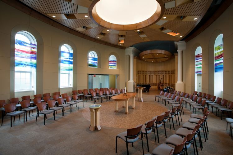 Western Theological Seminary - Mulder Chapel Renovation . Holland, MI . 2011 - 2011 AIA Grand Valley Design Award for Unbuilt Architecture - Art Glass by Sarah Hall, Toronto
