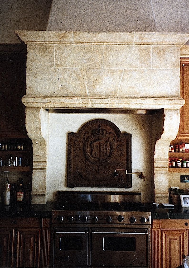 Faux Stone Antiqued Hearth