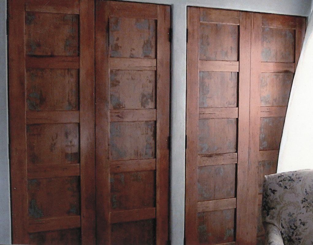 Faux Barn DoorsStain & Paint