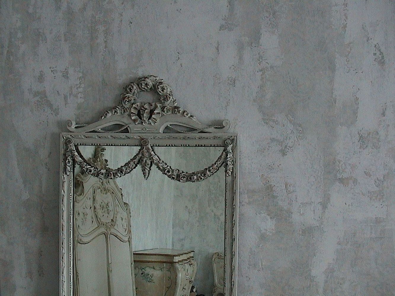 Distressed Painted Mirror