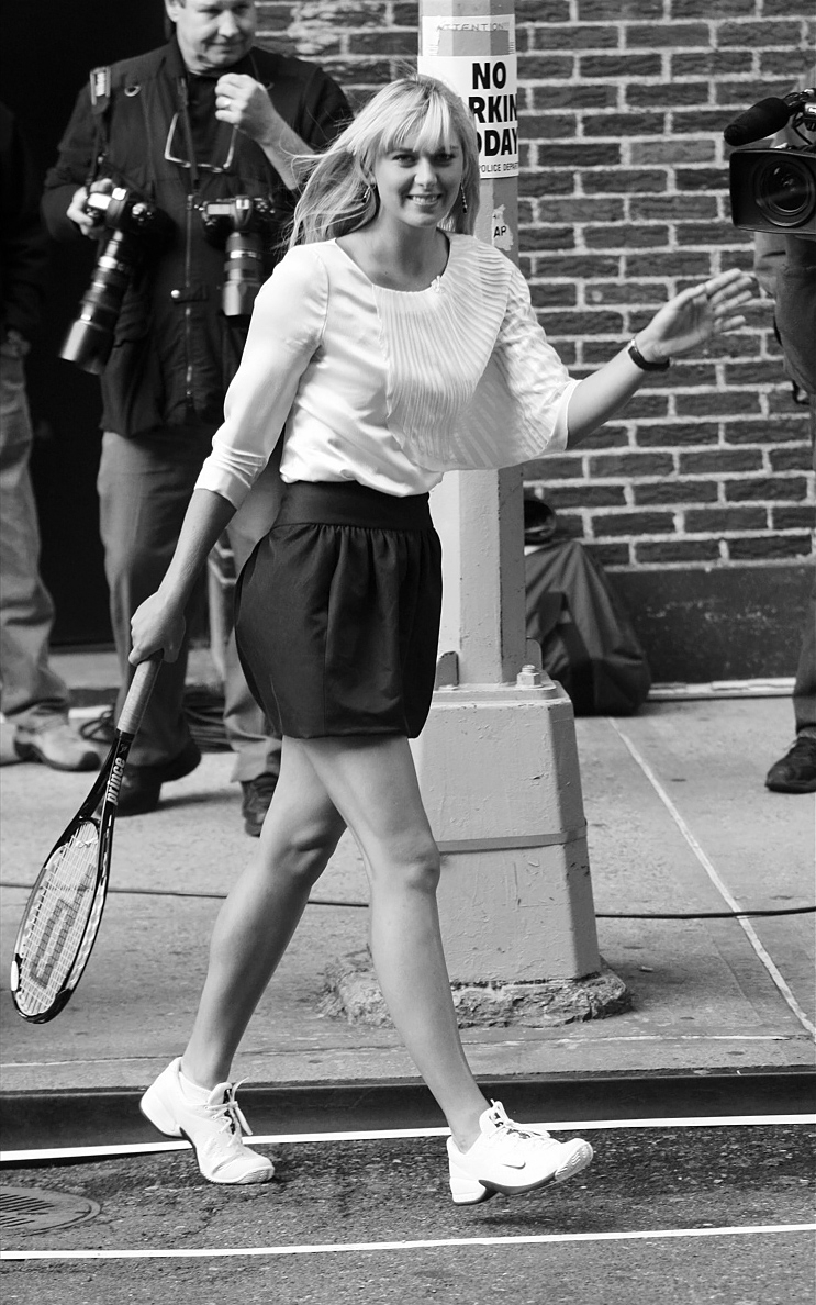 Maria Sharapova attending the Letterman Late Show, New York, April 2008 Maria Sharapova