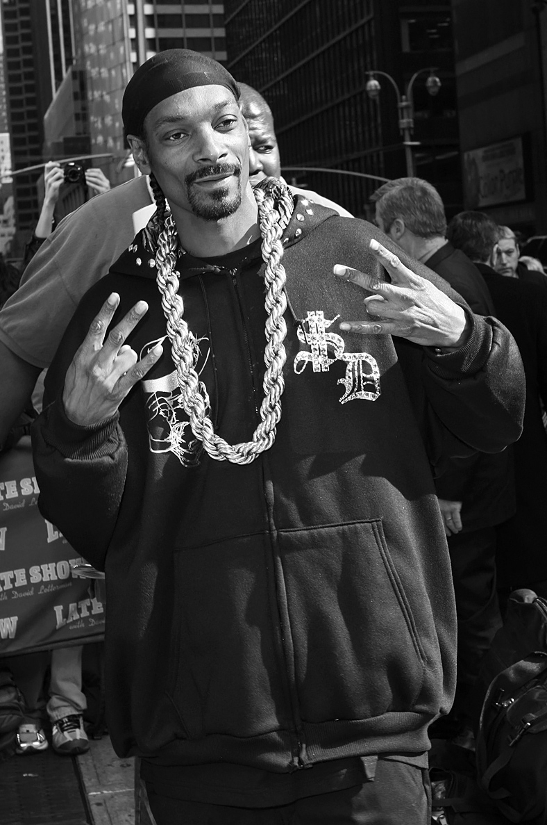 Snoop Dogg attending the Letterman Late Show, New York, March 2008 Snoop Dogg