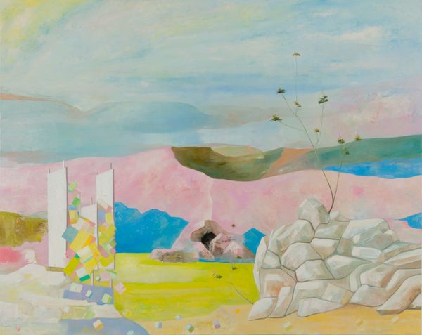 oil on panel 35 x 44 in / 88.9 x 111.76 cm Monument in the Valley of the Day Dream
