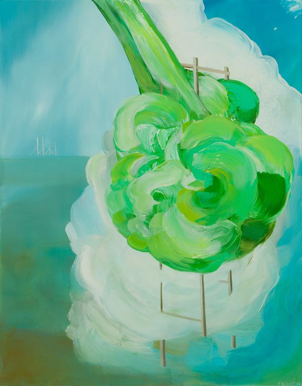 oil on panel 14 x 11 in / 35.56 x 27.94 cm Waterfall #2