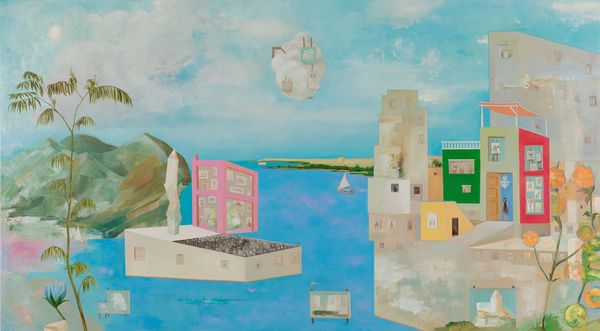They All Come to See Her and be Seen, 2020, oil on linen, 40 1/8 x 72 in / 101.6 x 182.88 cm They All Come to See Her and be Seen