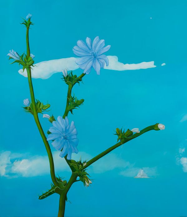 oil on canvas 45 x 39 in / 114.3 x 99.06 cm Blue Flower