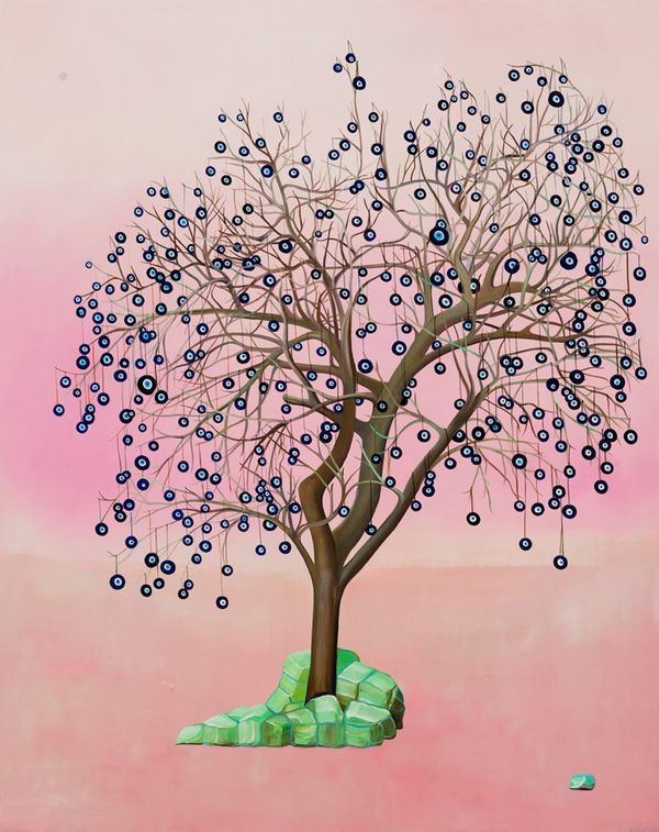 oil on canvas 30 x 24 in / 76.2 x 60.96 cm Tree of Eyes #3
