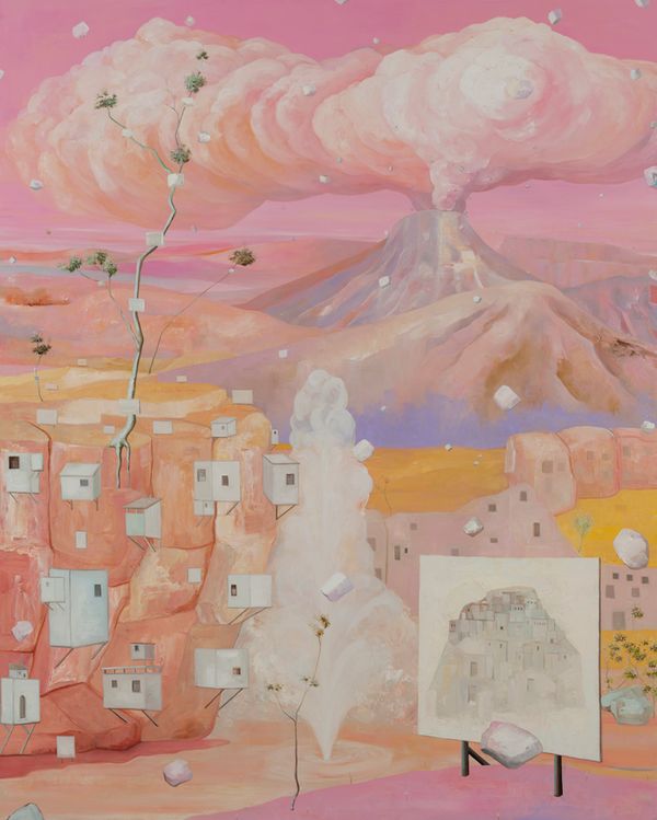 oil on panel 56 x 45 in / 142.2 x 114.3 cm Last Day at the artists Colony #2