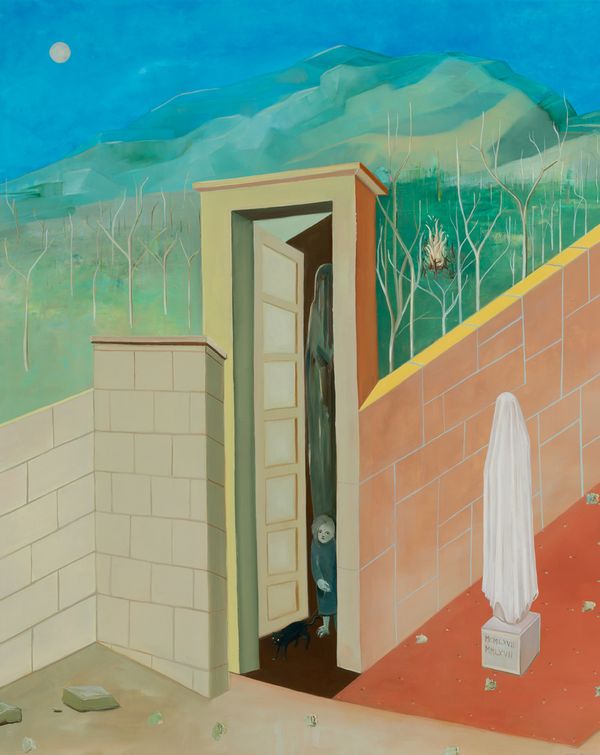 The Witch Gate, Sorceress Painter, 2020, oil on panel, 20 x 16 in / 50.8 x 40.64 cm The Witch Gate, Sorceress Painter, 2020, oil on panel, 20 x 16 in / 50.8 x 40.64 cm