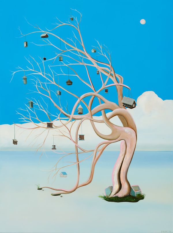 oil on canvas 27 x 20 in / 68.58 x 50.8 cm Nesting Tree