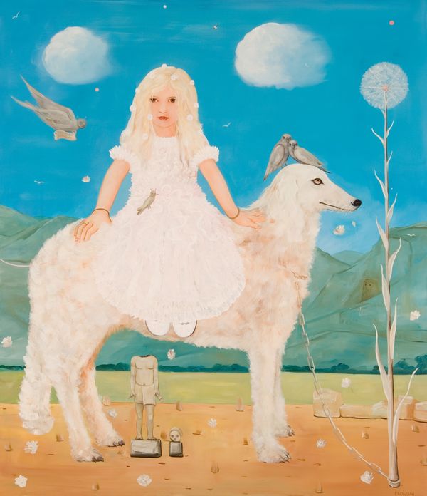 Noble Creator (Artist Monument with White Dog), 2008