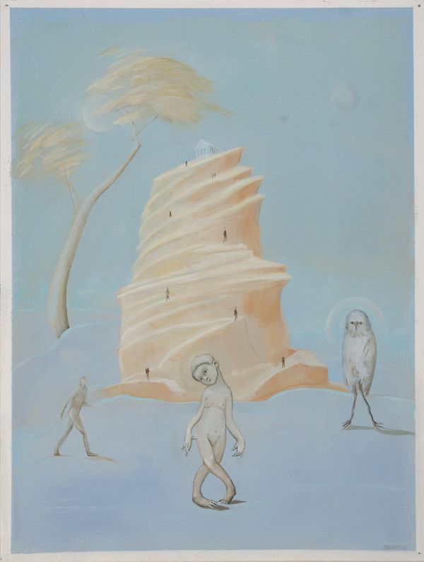 Roman Beach Scene with Magical Beasts