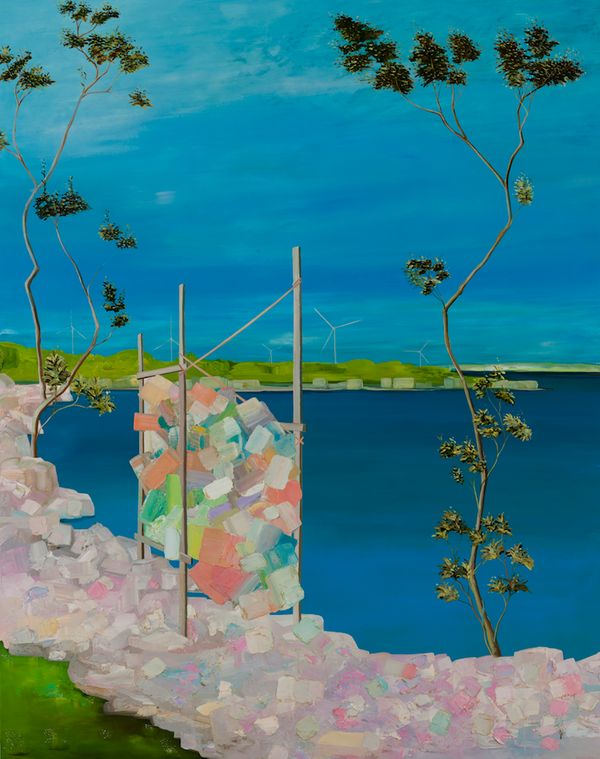 oil on panel 48 x 38 in / 121.9 x 96.52 cm Pollution #1