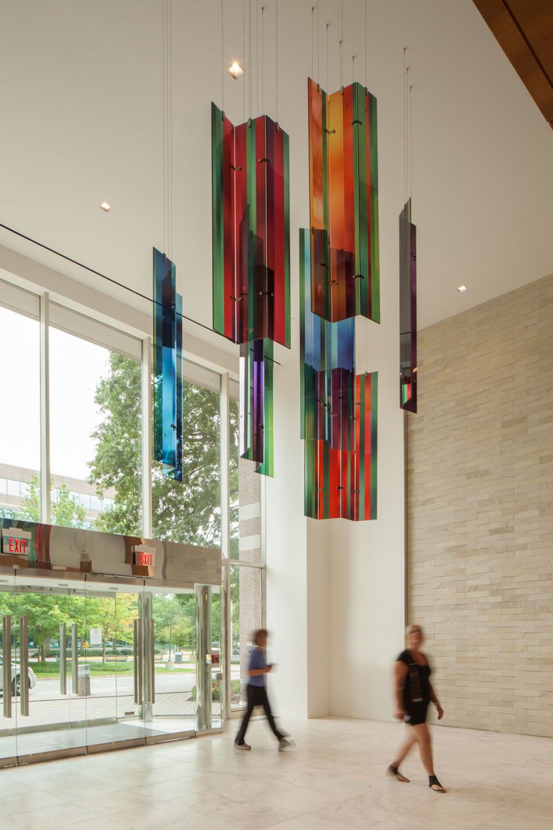 Glass Aerial Sculpture by J. Gorsuch Collins Architectural Glass