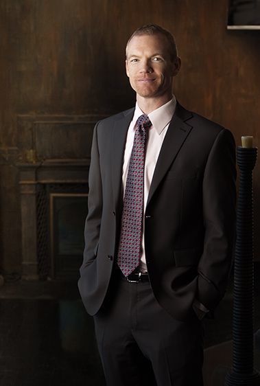 A businessman is photographed at Alan Weissman's Studio City studio to get some new headshot. Corporate Portrait