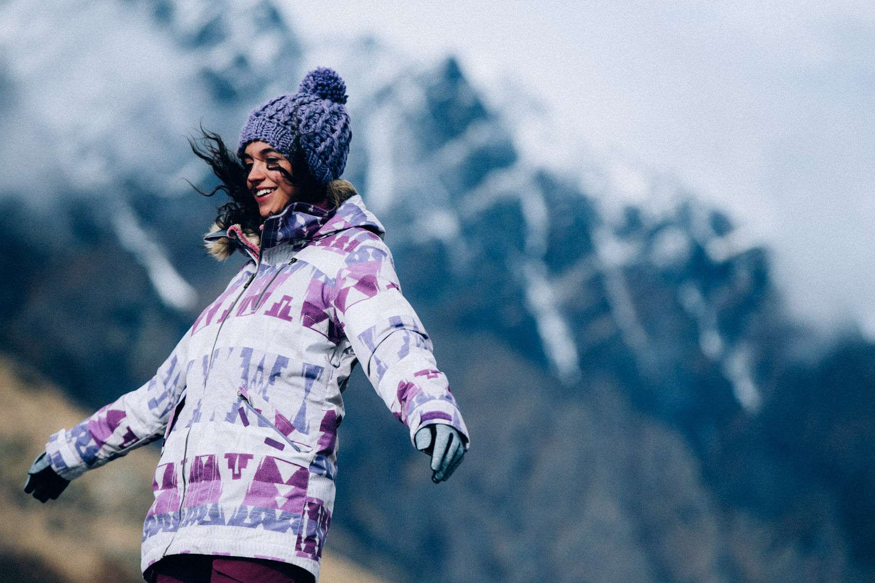 New Zealand, Burton Winter Necessities and Softgoods Campaign for 2017 Tammara Diaz, Windy Mountainside