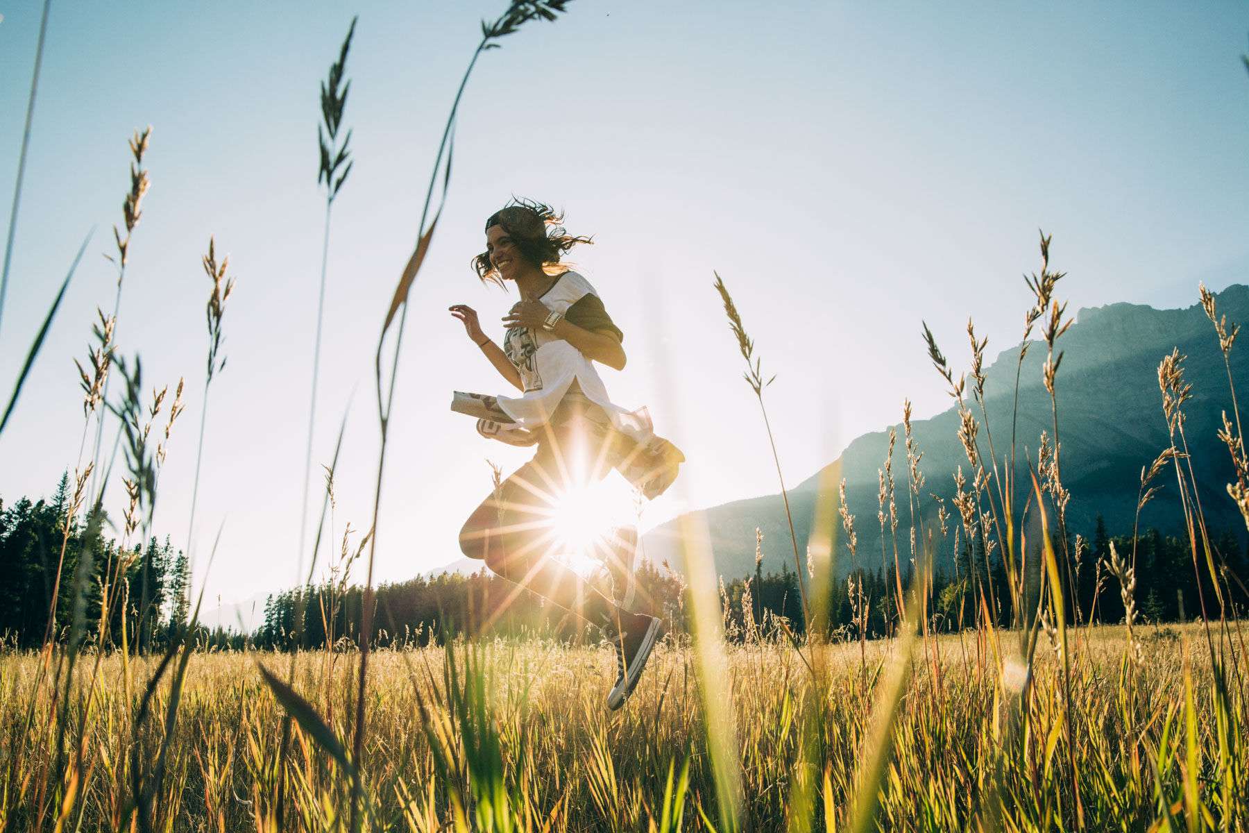 Campaign shoot for Burton Snowboards 2016 Fall/ Winter line. Shot in Banff Alberta Tammara Diaz, Dancing in a field