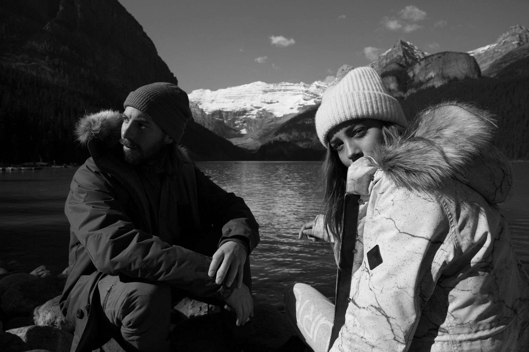 Campaign shoot for Burton Snowboards 2016 Fall/ Winter line. Shot in Banff Alberta Mark Sollors, Melrose Boyer, Lake Louise