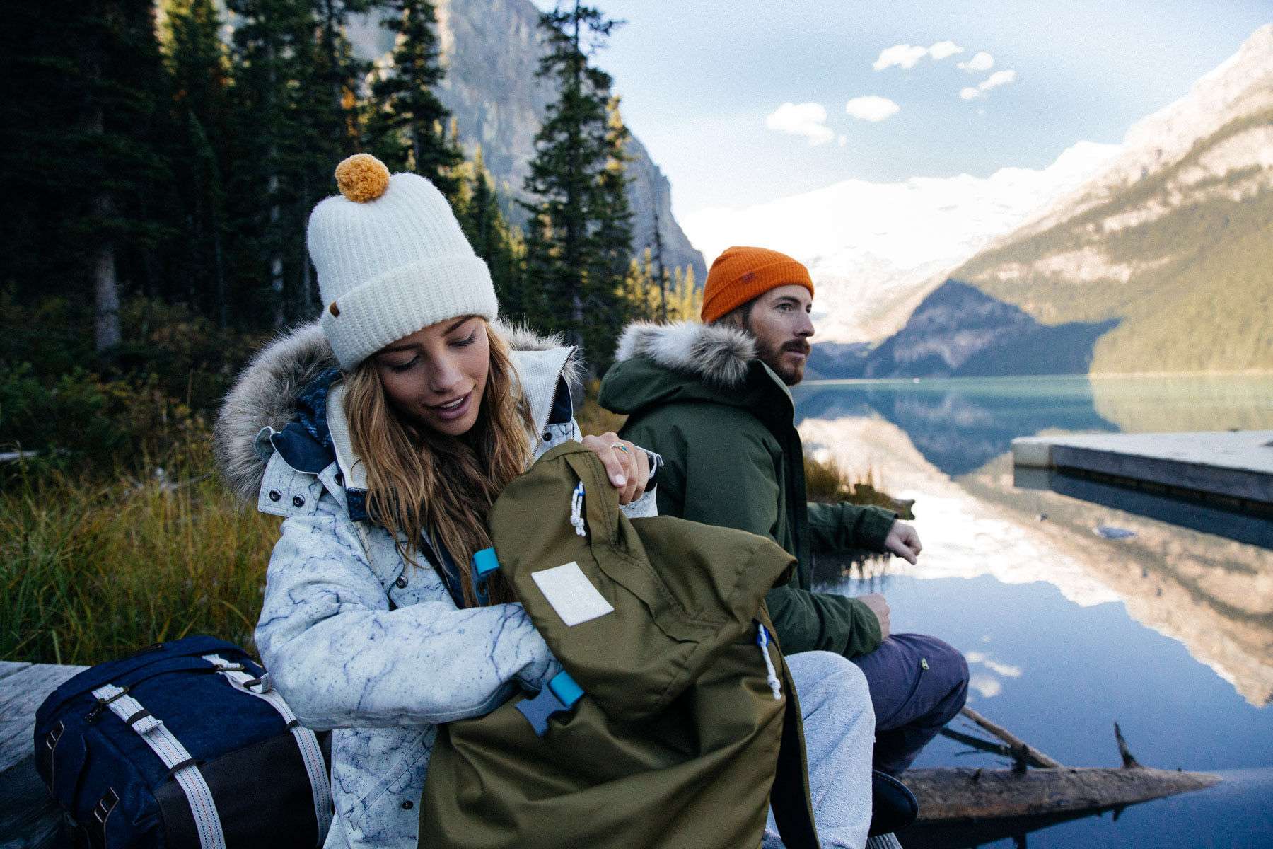Campaign shoot for Burton Snowboards 2016 Fall/ Winter line. Shot in Banff Alberta Melrose Boyer, Mark Sollors, Lakeside Morning