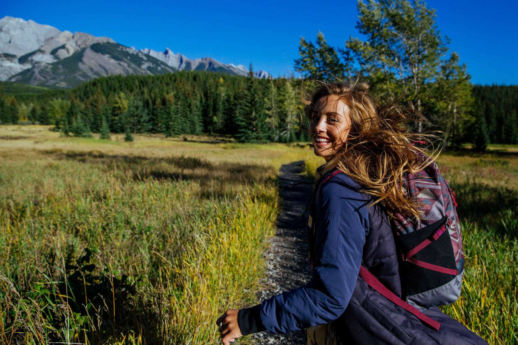 Campaign shoot for Burton Snowboards 2016 Fall/ Winter line. Shot in Banff Alberta with Danny Davis, Melrose Boyer, Werni Stock, Tammara Diaz, Mark Sollors. Shot by Gabe LHeureux. Melrose Boyer, Fall Stroll