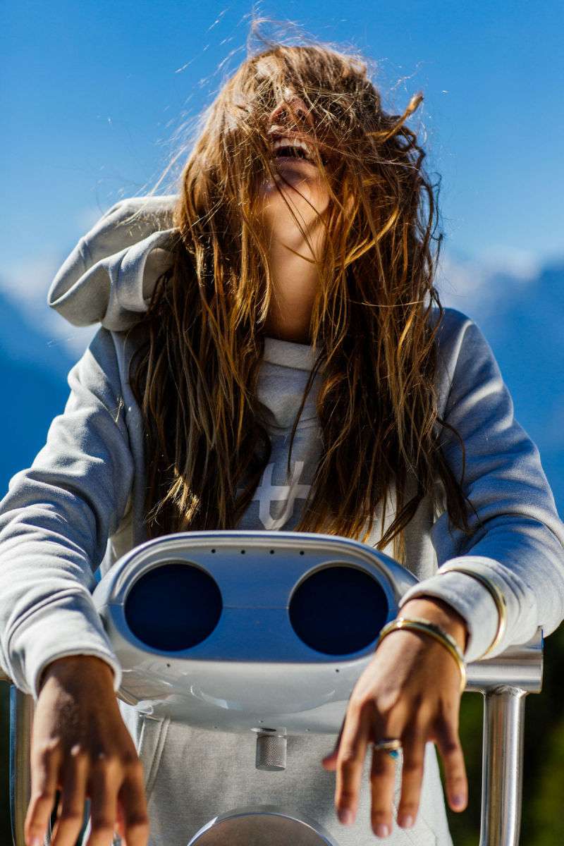 Campaign shoot for Burton Snowboards 2016 Fall/ Winter line. Shot in Banff Alberta Melrose Boyer, Laughing