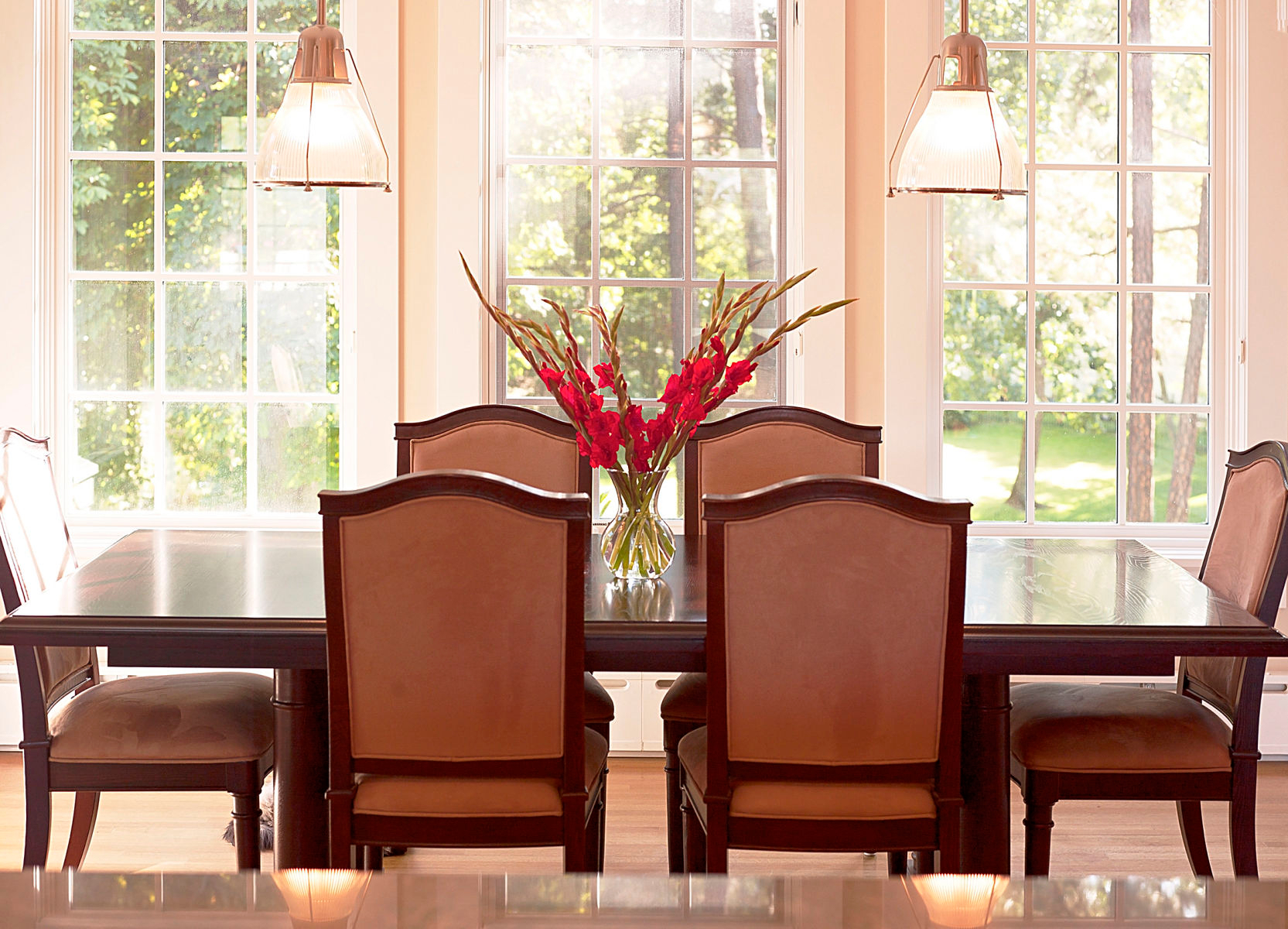 Dining Room with Gladiolas