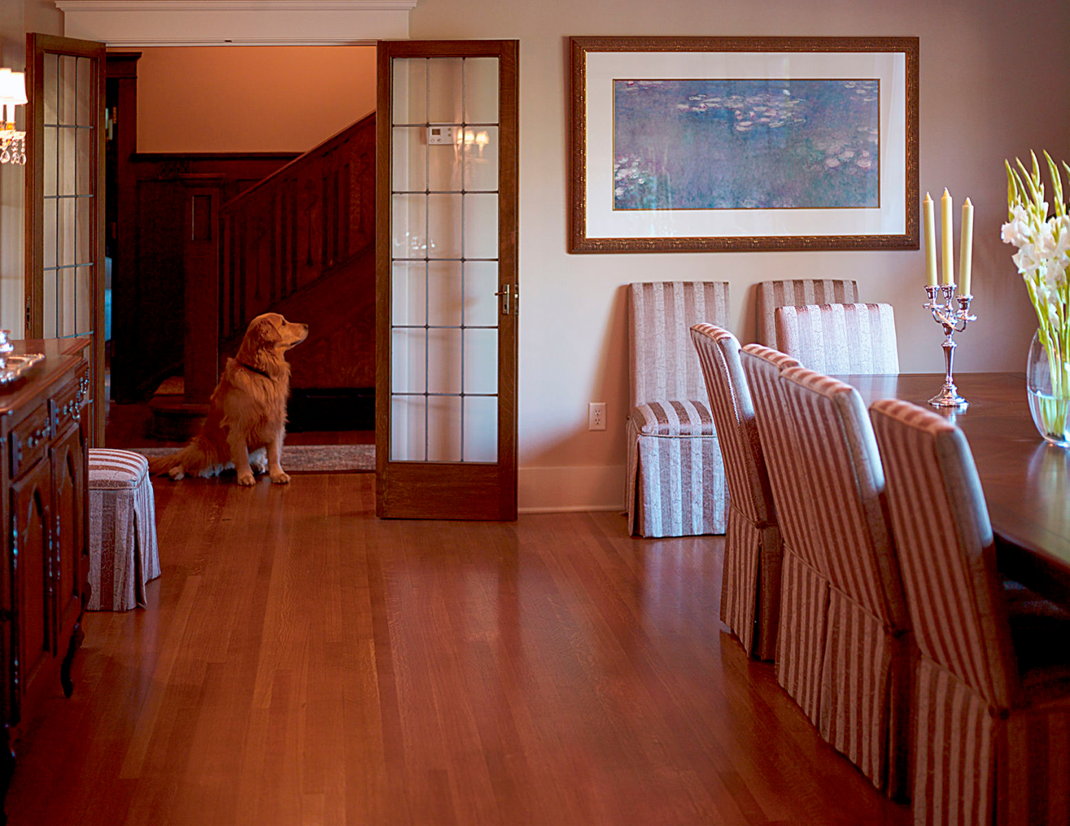Dining Room with Dog