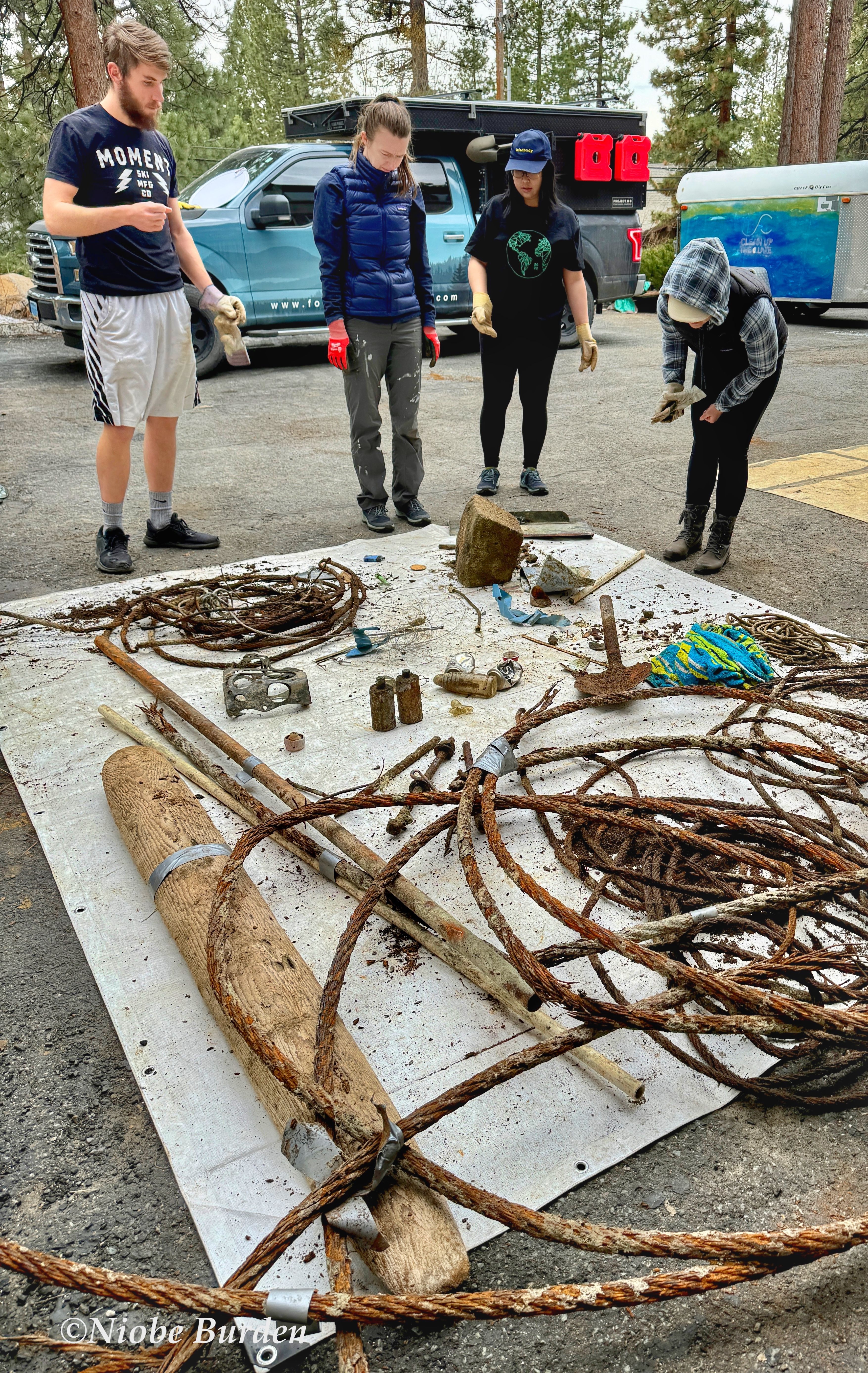 Items from a clean up dive of Lake Tahoe