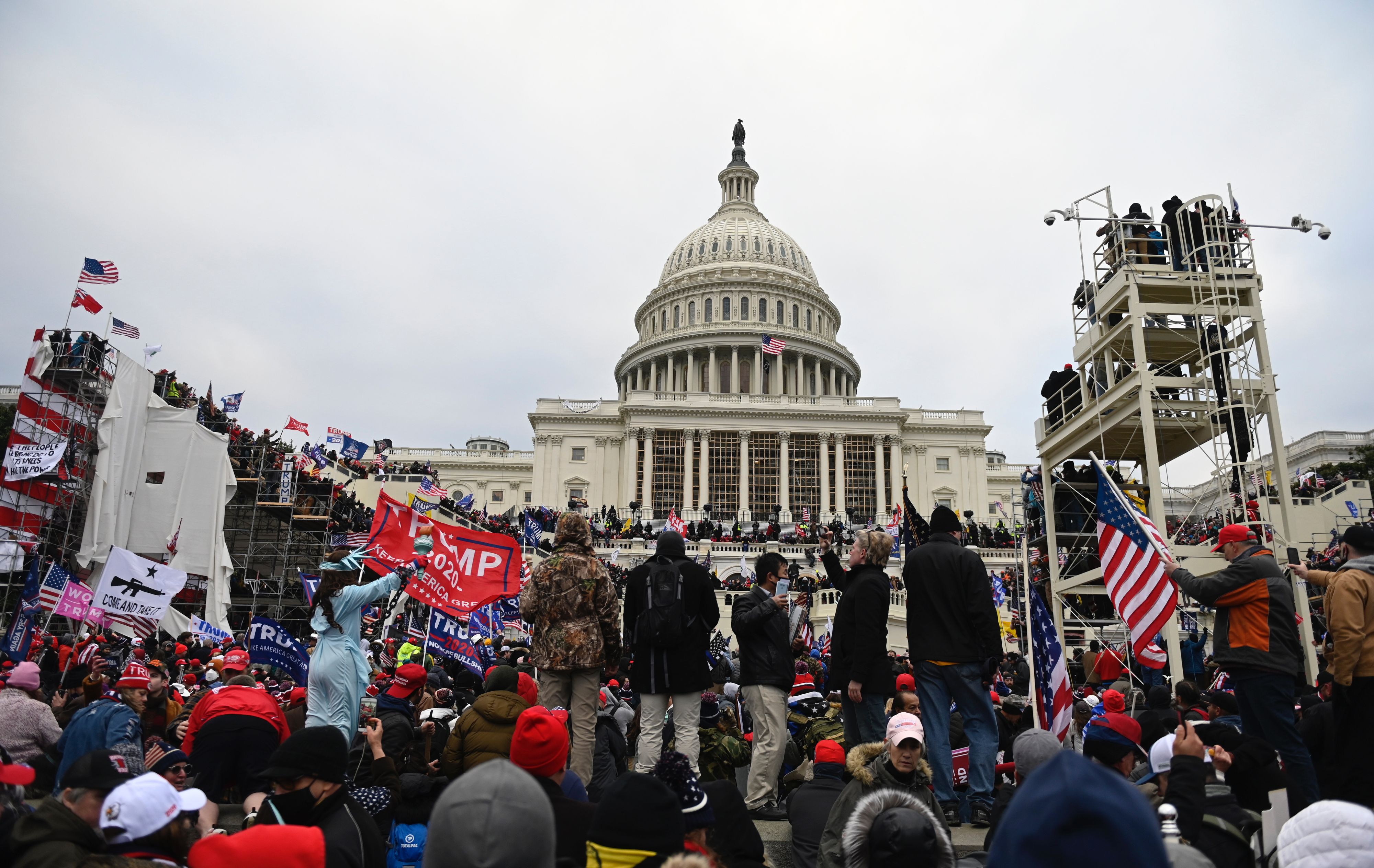 Supporters of US President Donald Trump gather outside the US Capitol on January 6, 2021, in Washington, DC. 8YA8QU.jpg