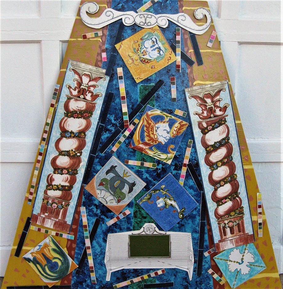 Ybor City39in(h)x40in(w), Color Pencil Magnetic Elements, Acrylic on Metal.jpg