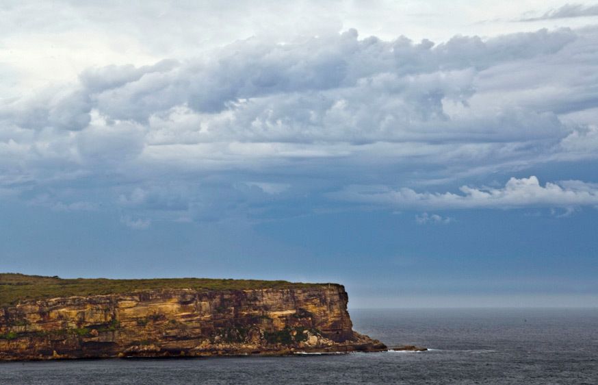 Simply somewhere between the sky and ocean