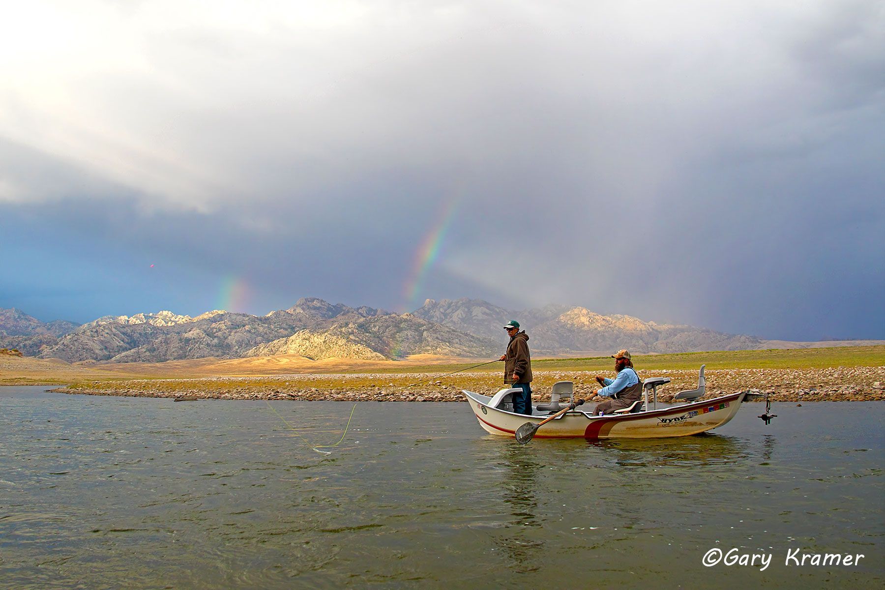 Flyfishing for Trout from drift boat - NFTd#010d