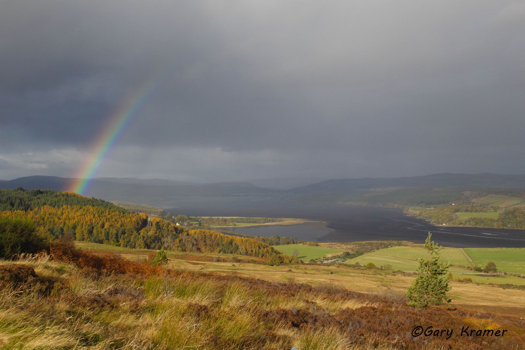 Scotish Countryside with Rainbow Scottish Countryside with Rainbow - ESTscr#019d