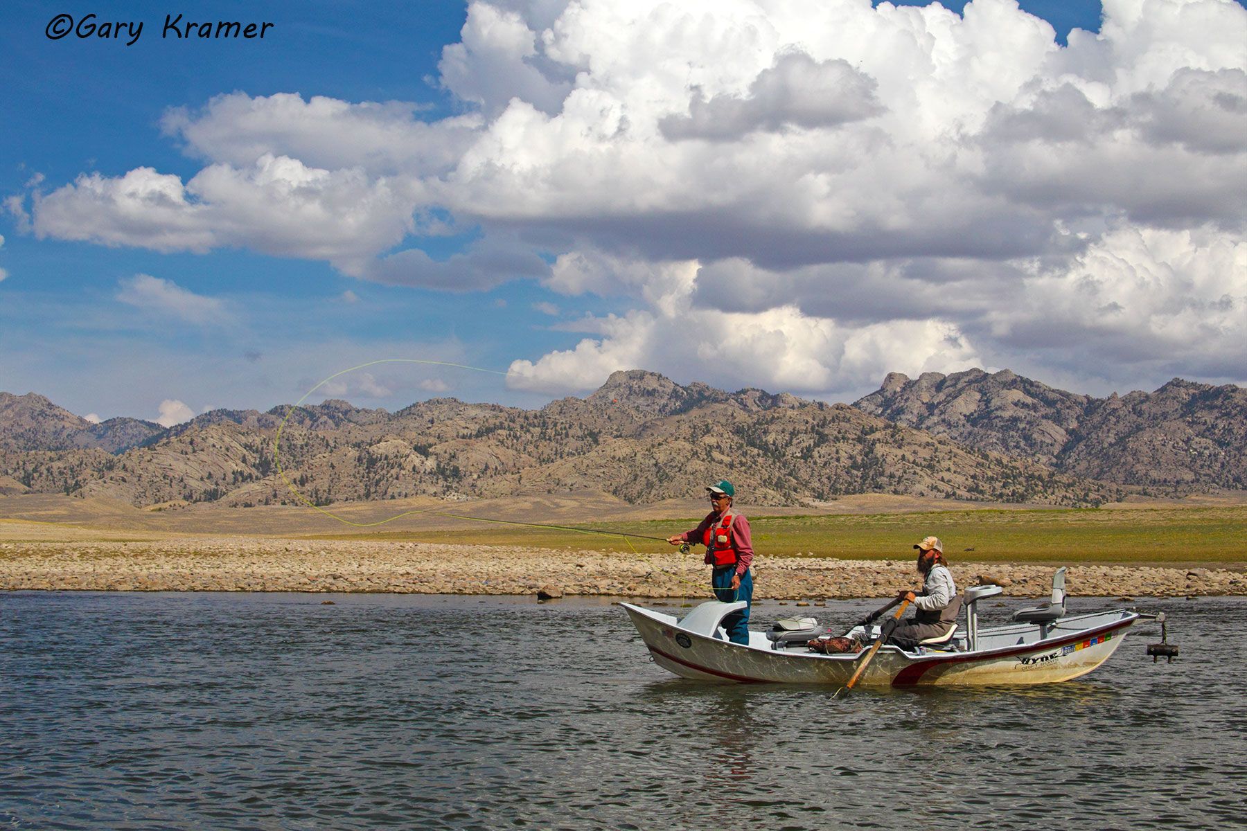 Flyfishing for Trout from drift boat - NFTd#040d