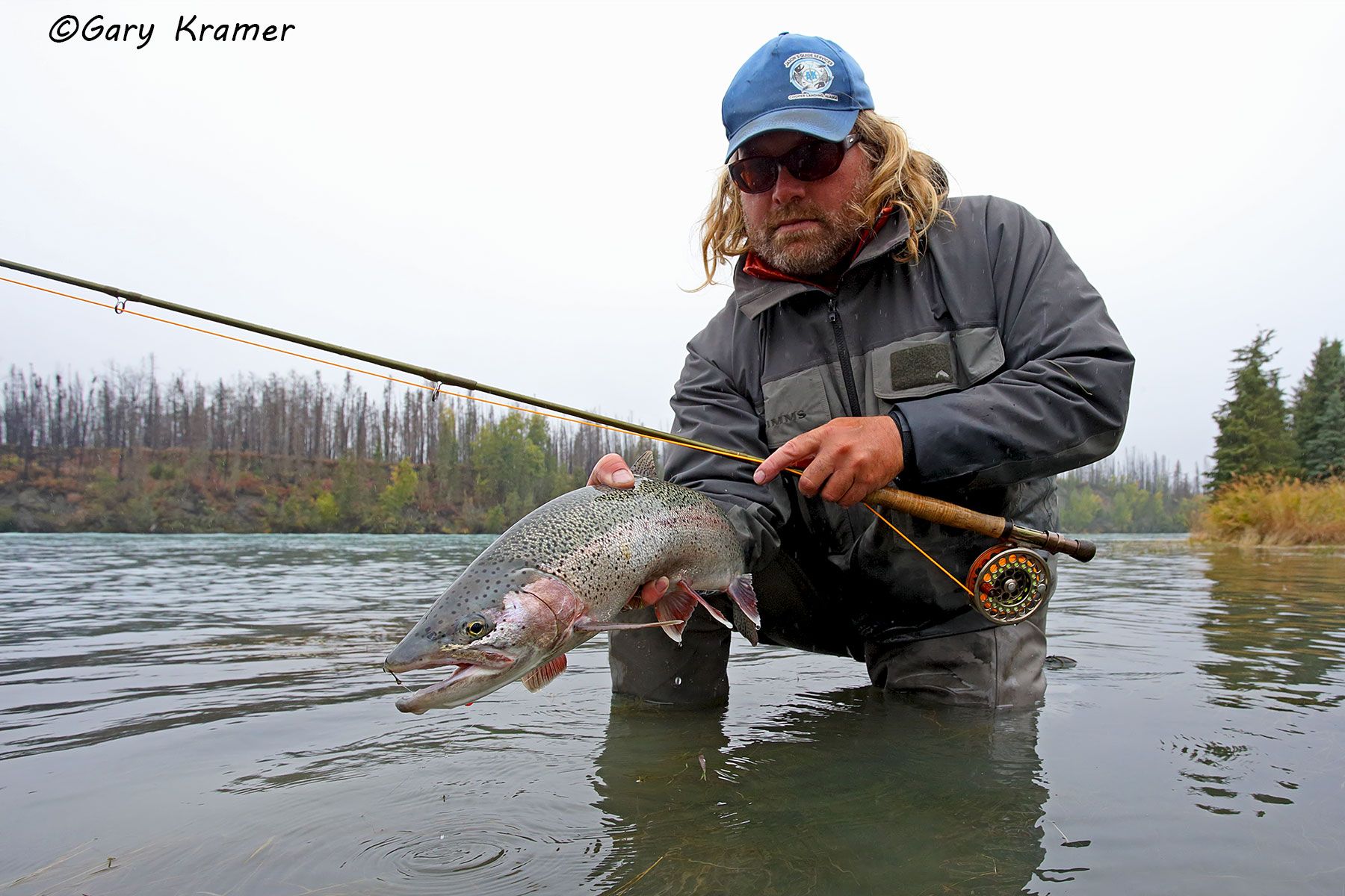 Flyfisherman (Jason Lesmeister) w/Rainbow Trout - NFTR#240d