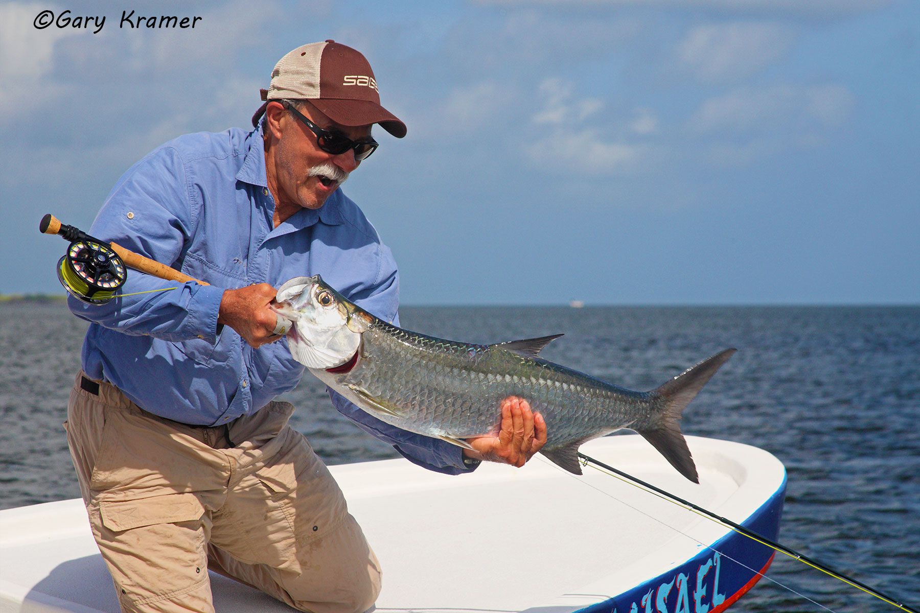 Flyfisherman (Alan Sands) with Tarpon, Mexico - NFTm#011d